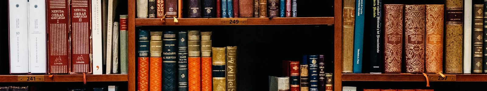 assorted-title of books piled in the shelves